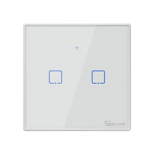 Sonoff T2 Touch 86mm Tempered Glass Panel Wall Switch Smart Home Light Touch Switch, Compatible with Alexa and Google Home, AC 100V-240V, EU Plug SJMUSICGROUP