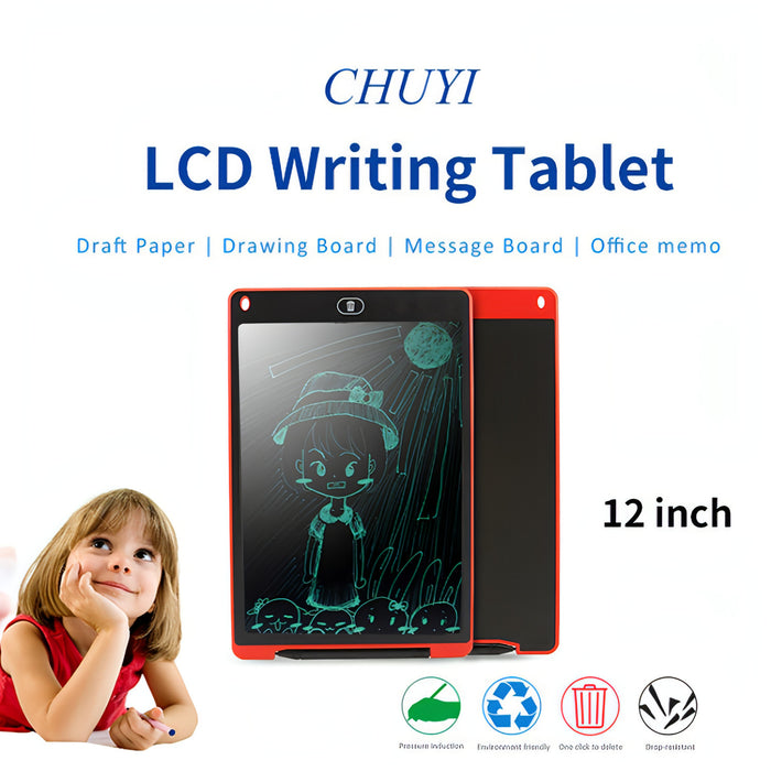 Portable 12 inch LCD Writing Tablet Drawing Graffiti Electronic Handwriting Pad Message Graphics Board Draft Paper with Writing Pen SJMUSICGROUP