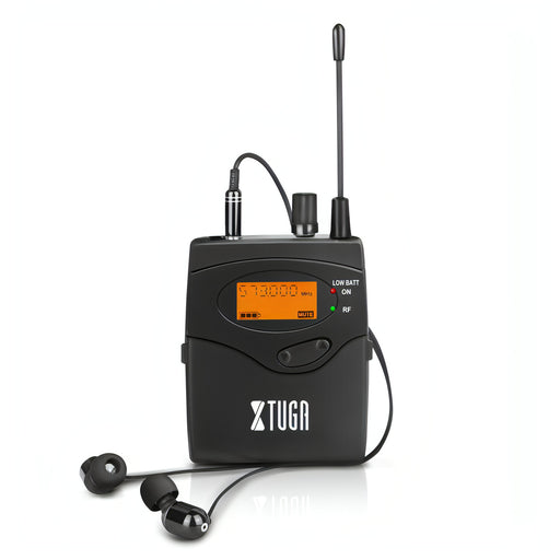 XTUGA IEM1200 Wireless Receiver Bodypack Stage Singer Ear Monitor System SJMUSICGROUP