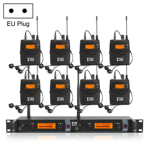 XTUGA IEM1200 Wireless Transmitter 8 Bodypack Stage Singer In-Ear Monitor System SJMUSICGROUP