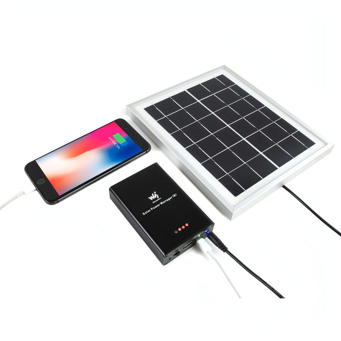 Waveshare Solar Power Manager, Embedded 10000mAh Li-Po Battery, Support 6V~24V Solar Panels SJMUSICGROUP