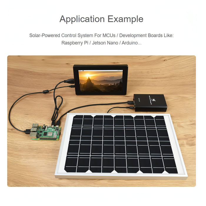 Waveshare Solar Power Manager, Embedded 10000mAh Li-Po Battery, Support 6V~24V Solar Panels SJMUSICGROUP