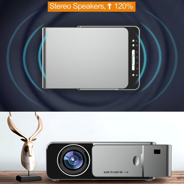 T6 2000ANSI Lumens 1080P LCD Mini Theater Projector, Phone Version, US Plug SJMUSICGROUP