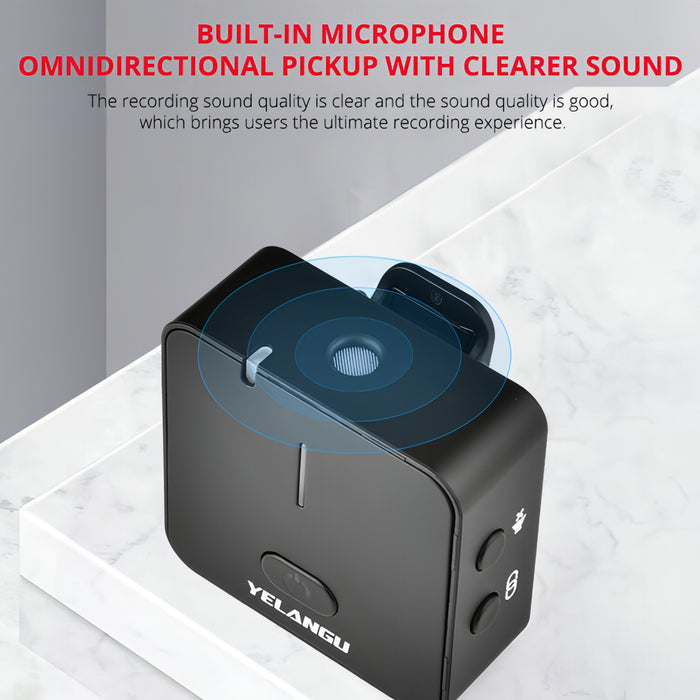 YELANGU MX5 2.4G Live Broadcast Interview Shooting Wireless Recording Microphone SJMUSICGROUP