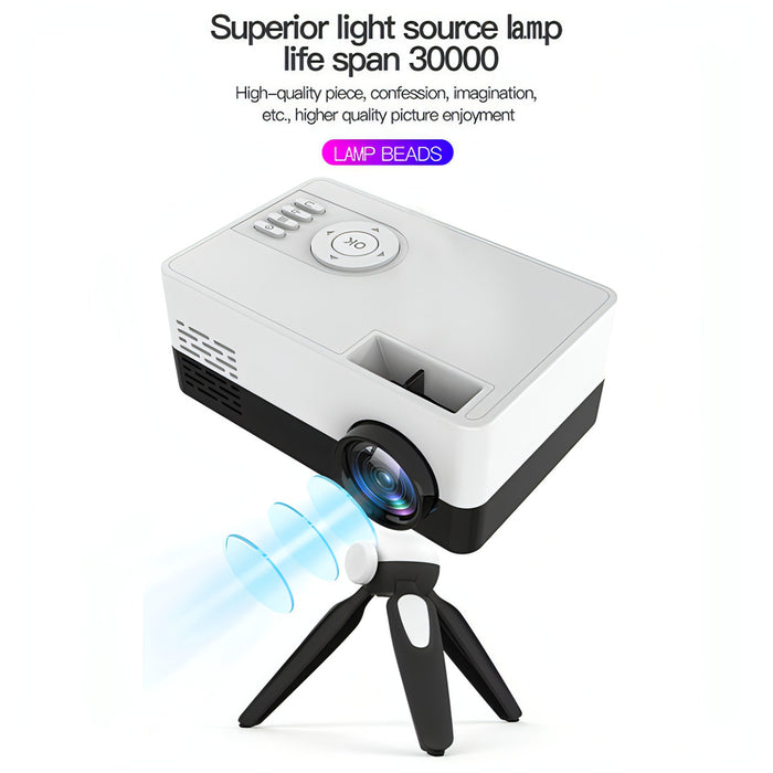 J15 1920 x 1080P HD Household Mini LED Projector with Tripod Mount Support AV / HDMI x 1 / USB x1 / TF x 1 SJMUSICGROUP