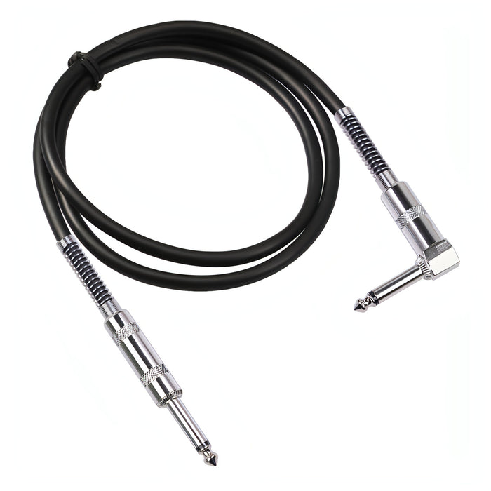 TC048SL 6.35mm Plug Straight to Elbow Electric Guitar Audio Cable SJMUSICGROUP