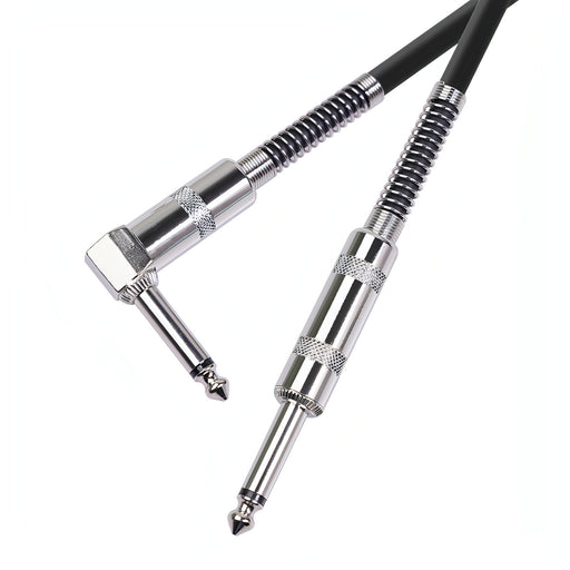 TC048SL 6.35mm Plug Straight to Elbow Electric Guitar Audio Cable SJMUSICGROUP