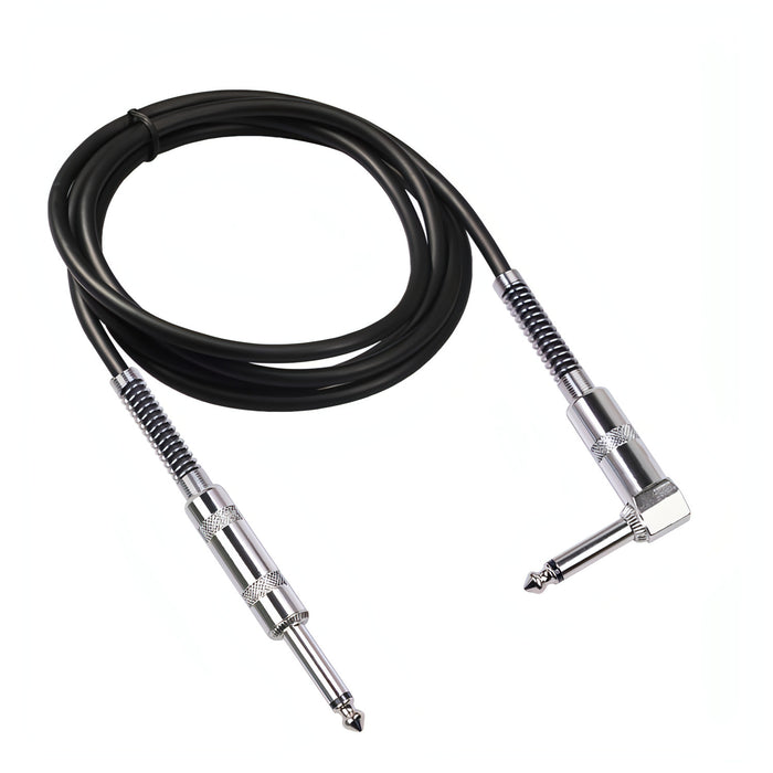 TC048SL 6.35mm Plug Straight to Elbow Electric Guitar Audio Cable SJMUSICGROUP