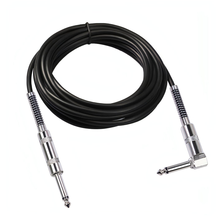 TC048SL 6.35mm Plug Straight to Elbow Electric Guitar Audio Cable SJMUSICGROUP