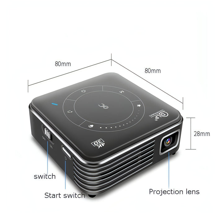 P11 854x480 DLP Smart Projector With Infrared Remote Control, Android 9.0, 4GB+32GB, SJMUSICGROUP