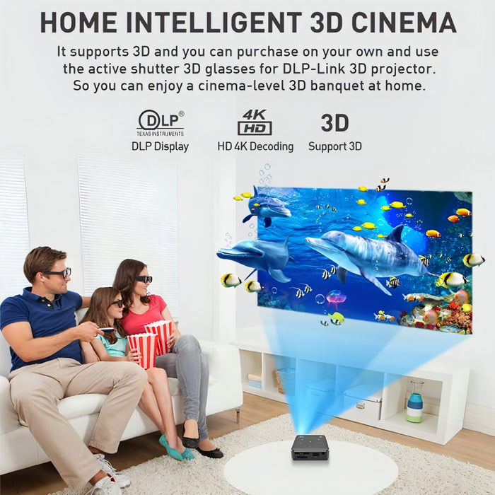 P11 854x480 DLP Smart Projector With Infrared Remote Control, Android 9.0, 4GB+32GB, SJMUSICGROUP