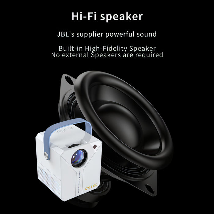 Q96 E300 Intelligent Portable HD 4K Projector, EU Plug SJMUSICGROUP