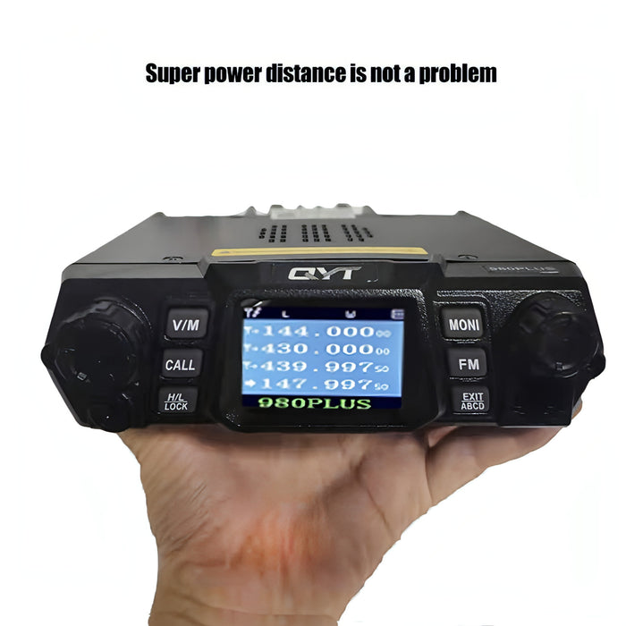 QYT KT-980 Plus 75W(VHF) / 55W(UHF) Dual Band Mobile Radio Station for Car Vehicle SJMUSICGROUP