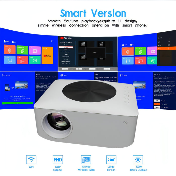 Y2 800x480P 80ANSI Mini LCD LED Smart Projector SJMUSICGROUP