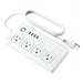 SM-SO301-U 2500W 4 Holes + 4 USB Smart Power Strip, US Plug SJMUSICGROUP