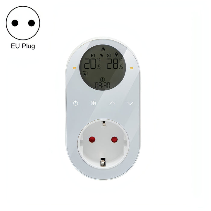 Plug-in LCD Thermostat, EU Plug SJMUSICGROUP