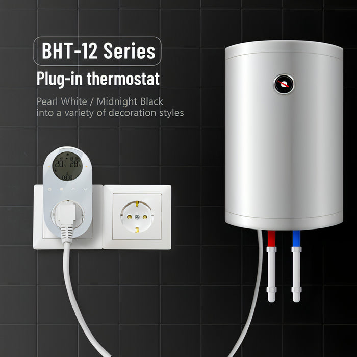 Plug-in LCD Thermostat, EU Plug SJMUSICGROUP