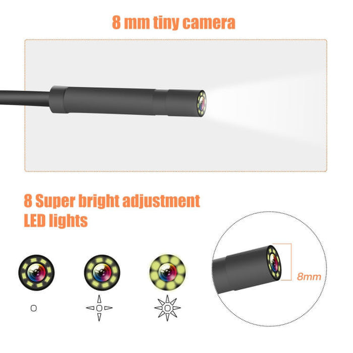 P40 8mm HD Waterproof Portable Integrated Hand-held Vertical Screen Industry Endoscope SJMUSICGROUP