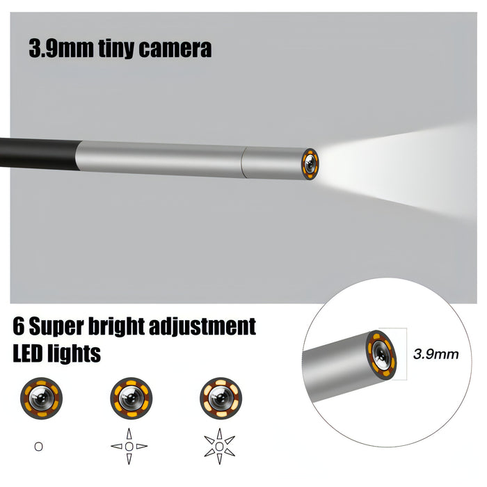 P40 3.9mm Red HD Waterproof Portable Integrated Hand-held Vertical Screen Industry Endoscope SJMUSICGROUP