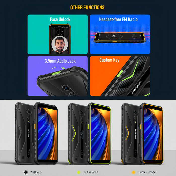 Ulefone Armor X12 Pro, IP68/IP69K Rugged Phone, 5.45 inch Android 13 MediaTek Helio G36 Octa Core, Network: 4G, NFC SJMUSICGROUP