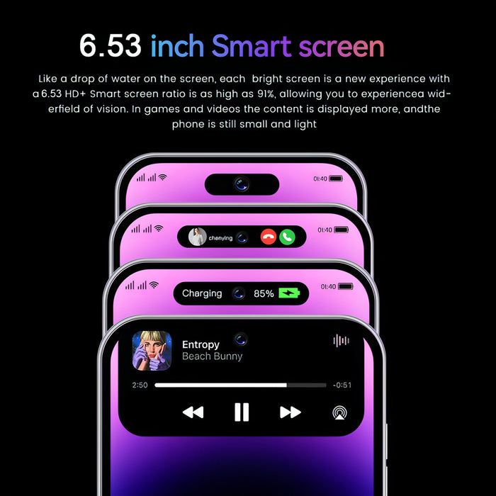 i15 Pro Max / U18, 6.53 inch Screen, Face Identification, Android 9.1 SC7731E Quad Core, Network: 3G, Dual SIM SJMUSICGROUP