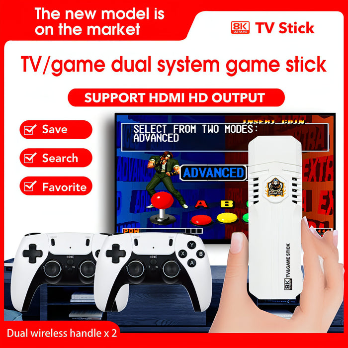 K8 Pro 8K Ultra HD TV Dual Controller Game Console 40000+ Built-in Games SJMUSICGROUP