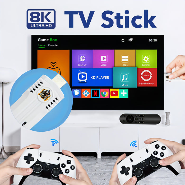 K8 Pro 8K Ultra HD TV Dual Controller Game Console 40000+ Built-in Games SJMUSICGROUP