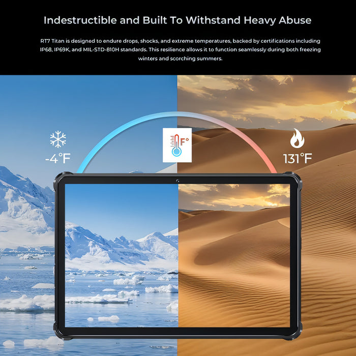 OUKITEL RT7 TITAN 5G Network IP68/IP69K Rugged Tablet, 10.1 inch Android 13  MediaTek Dimensity 720 Octa Core Support Dual SIM, EU Plug SJMUSICGROUP