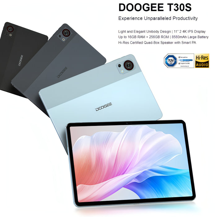 DOOGEE T30S Tablet PC 11 inch, Android 13 Unisoc T606 Octa Core, Global Version with Google Play, EU Plug SJMUSICGROUP