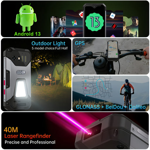 Unihertz Tank mini 1 / 8849, Laser Rangefinder, 100MP Camera, 4.3 inch Android 13 Helio G99 Octa Core, Network: 4G SJMUSICGROUP