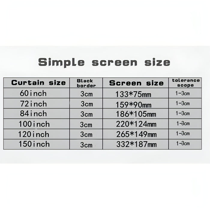 Simple Folding Thin Polyester Projector Film Curtain SJMUSICGROUP