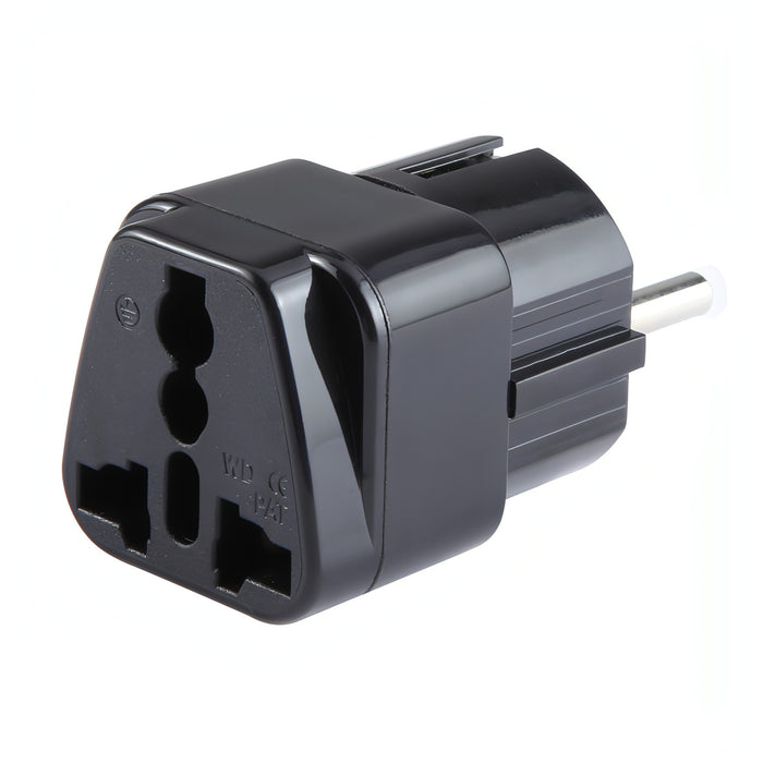 Portable Universal UK Plug to EU Plug Power Socket Travel Charger Adapter with Fuse SJMUSICGROUP