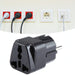 Portable Universal UK Plug to EU Plug Power Socket Travel Charger Adapter with Fuse SJMUSICGROUP