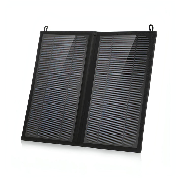 HAWEEL 12W 2 Panels Foldable Solar Panel Charger Bag with 5V / 3.1A Max Dual USB Ports, Support QC3.0 and AFC SJMUSICGROUP