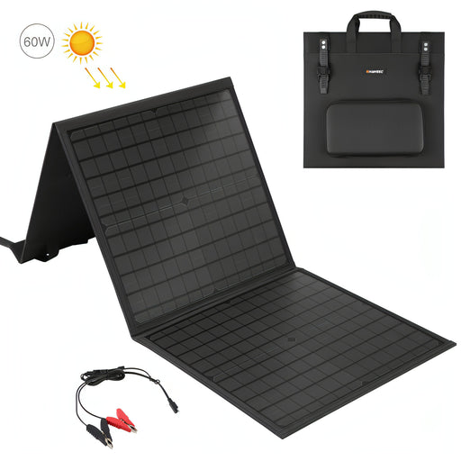 HAWEEL 60W Foldable Solar Panel Charger Travel Folding Bag SJMUSICGROUP