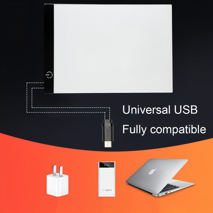 Ultra-thin A4 Size Portable USB LED Artcraft Tracing Light Box Copy Board Brightness Control for Artists Drawing Sketching Animation and X-ray Viewing SJMUSICGROUP