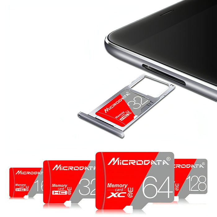 MICRODATA 256GB Class10 Red and Grey TF(Micro SD) Memory Card SJMUSICGROUP