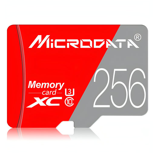 MICRODATA 256GB Class10 Red and Grey TF(Micro SD) Memory Card SJMUSICGROUP