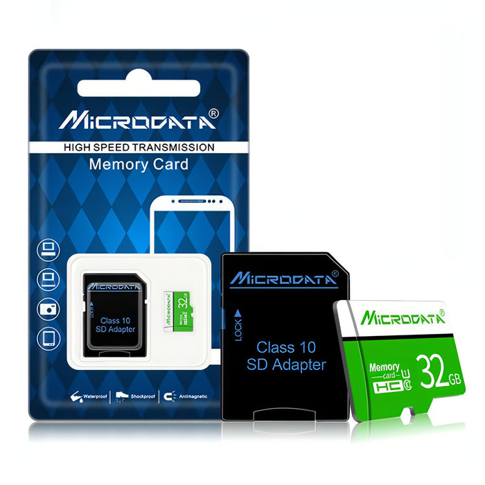 MICRODATA 32GB U1 Green and White TF(Micro SD) Memory Card SJMUSICGROUP