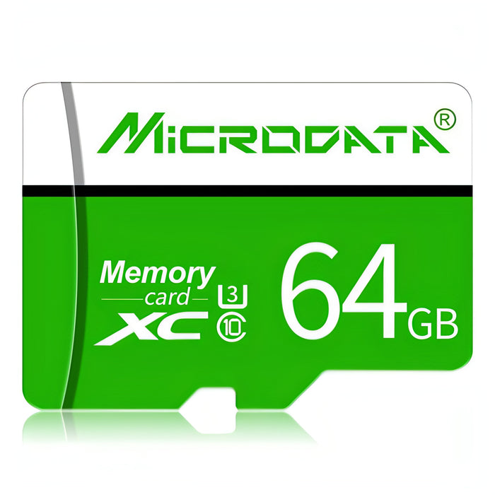 MICRODATA 64GB U3 Green and White TF(Micro SD) Memory Card SJMUSICGROUP