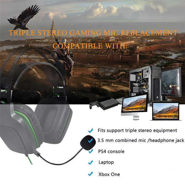 ZJ033MR-03 19cm Mono 3.5mm Angle Head Plug Gaming Headset Sound Card Live Microphone SJMUSICGROUP