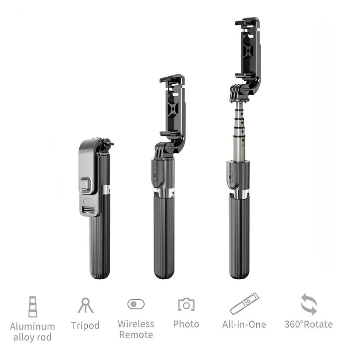 L03 Aluminum Alloy Foldable Bluetooth Tripod Selfie Stick SJMUSICGROUP