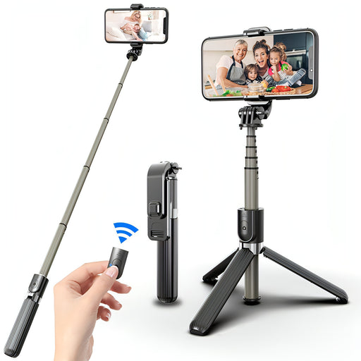 L03 Aluminum Alloy Foldable Bluetooth Tripod Selfie Stick SJMUSICGROUP