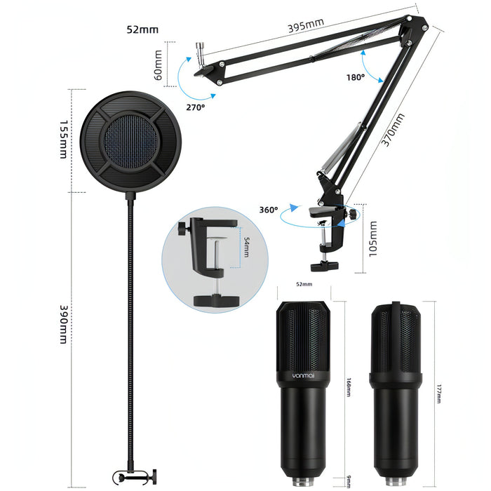 Yanmai Q10 3.5mm Recording Microphone Kit SJMUSICGROUP