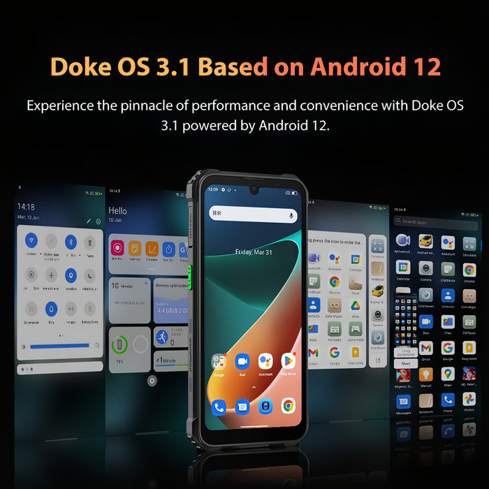 IP68/IP69K/MIL-STD-810H, Face Unlock, 6580mAh Battery, 6.1 inch Android 12 MTK6765 Helio P35 Octa Core up to 2.3GHz, Network: 4G, OTG, NFC, Dual SIM SJMUSICGROUP