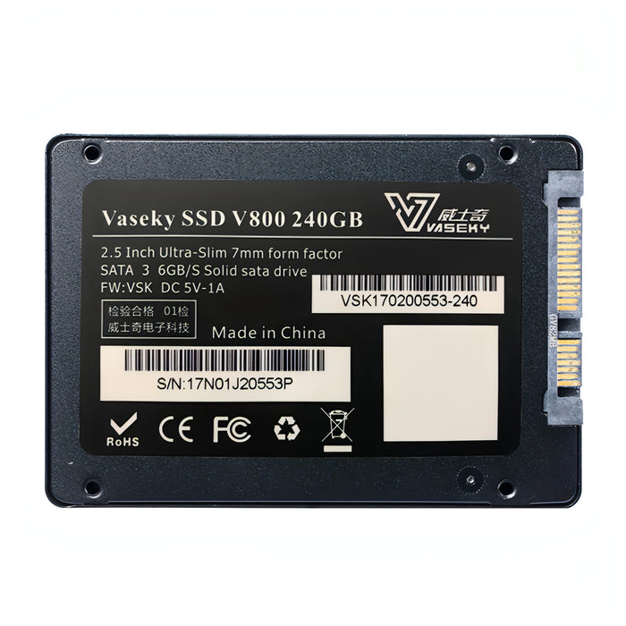 Vaseky V800 240GB 2.5 inch SATA3 6GB/s Ultra-Slim 7mm Solid State Drive SSD Hard Disk Drive for Desktop, Notebook SJMUSICGROUP