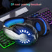 Soulbytes S9 USB + 3.5mm 4 Pin Adjustable LED Light Gaming Headset with Mic SJMUSICGROUP