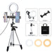 PULUZ Tripod Mount +  Live Broadcast Dual Phone Bracket + 6.2 inch 16cm LED Ring Vlogging Video Light Kits SJMUSICGROUP