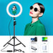 PULUZ 10.2 inch 26cm LED Ring Light  + 1.1m Tripod Mount Selfie Beauty Vlogging Video Light  Live Broadcast Kits SJMUSICGROUP