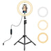 PULUZ 10.2 inch 26cm LED Ring Light  + 1.1m Tripod Mount Selfie Beauty Vlogging Video Light  Live Broadcast Kits SJMUSICGROUP